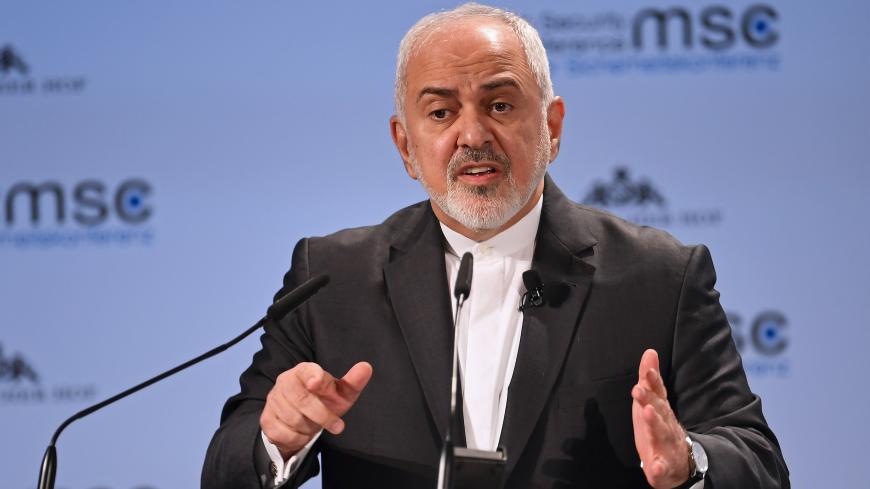 Iran's Foreign Minister Mohammad Javad Zarif speaks during the annual Munich Security Conference in Munich, Germany February 17, 2019. REUTERS/Andreas Gebert - RC16F2FE3120