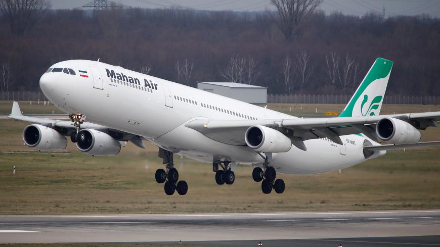 An Airbus A340-300 of Iranian airline Mahan Air takes off from Duesseldorf airport DUS, Germany January 16, 2019. Picture taken January 16, 2019. REUTERS/Wolfgang Rattay - RC130B90B210