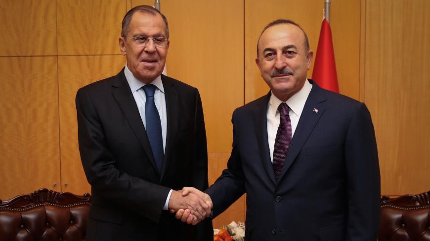 Minister of Foreign Affairs of Turkey Mevlut Cavusoglu meets Russian Foreign Minister Sergei Lavrov in Istanbul, Turkey October 27, 2018. Cem Oskuz/Pool via REUTERS - RC1FE28A77A0