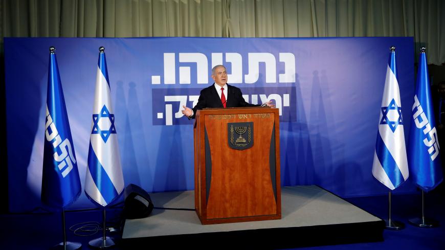 Israeli Prime minister Benjamin Netanyahu delivers a statement to the media in his residency in Jerusalem February 28, 2019 REUTERS/ Ronen Zvulun - RC1A94DCC510