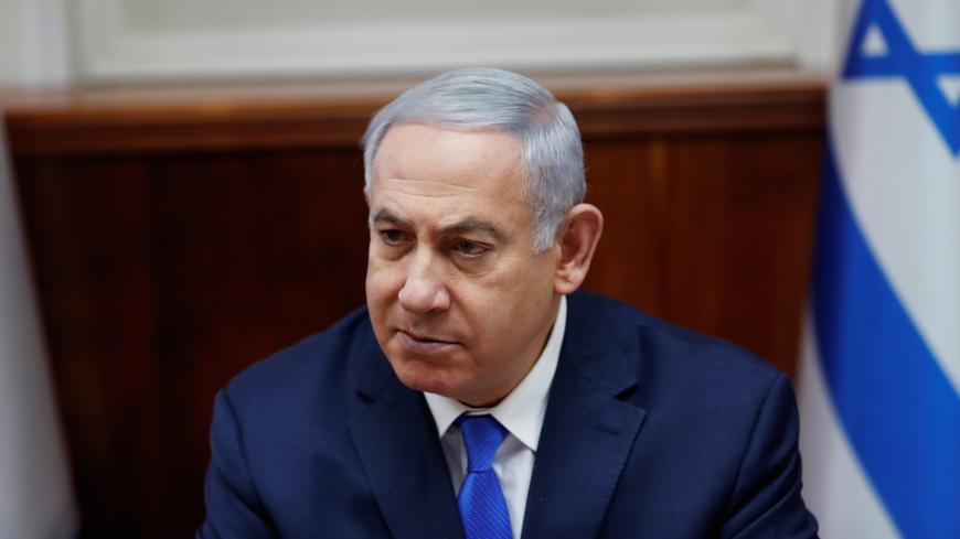 Israeli Prime Minister Benjamin Netanyahu attends the weekly cabinet meeting in Jerusalem March 3, 2019. REUTERS/Ronen Zvulun - RC15B41F2360