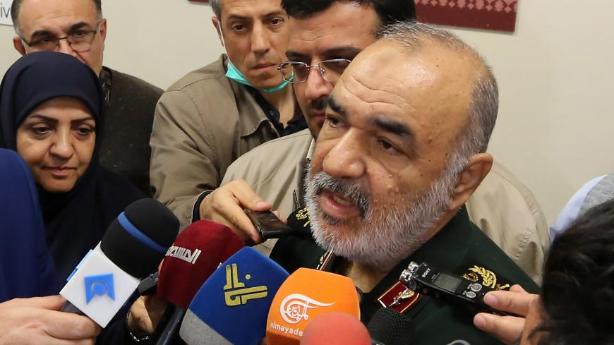 Brigadier General Hossein Salami, deputy commander of Iran's Islamic Revolutionary Guard Corps, speaks to journalists during a conference on the approaching 40th anniversary of the Islamic Revolution in the capital Tehran on December 29, 2018. (Photo by ATTA KENARE / AFP)        (Photo credit should read ATTA KENARE/AFP/Getty Images)
