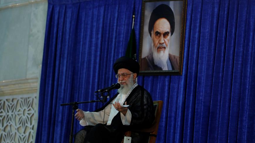 Iran's Supreme Leader Ayatollah Ali Khamenei delivers a speech during a ceremony marking the death anniversary of the founder of the Islamic Republic Ayatollah Ruhollah Khomeini, in Tehran, Iran, June 4, 2017. TIMA via REUTERS ATTENTION EDITORS - THIS IMAGE WAS PROVIDED BY A THIRD PARTY. FOR EDITORIAL USE ONLY. - RC16ADBF0A50