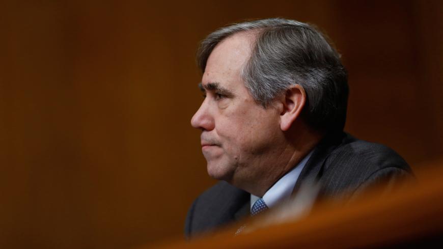 U.S. Sen. Jeff Merkley (D-OR) speaks during a U.S. Senate Committee on Environment and Public Works meeting on Capitol Hill in Washington, U.S. February 7, 2018. REUTERS/Eric Thayer - RC1FD9326580