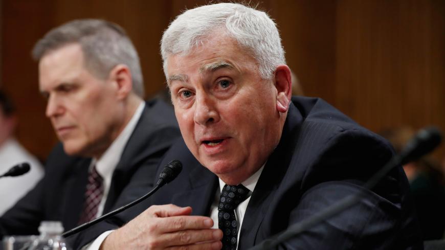Retired four-star Army General John Abizaid testifies before the Senate Foreign Relations Committee during his confirmation hearing to be U.S. ambassador to Saudi Arabia on Capitol Hill in Washington, U.S., March 6, 2019. REUTERS/Kevin Lamarque - RC1BE3EFCA20