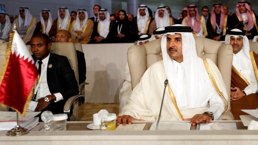 Qatar's Emir Sheikh Tamim bin Hamad Al-Thani attends the 30th Arab Summit in Tunis, Tunisia March 31, 2019. REUTERS/Zoubeir Souissi - RC1112B958E0