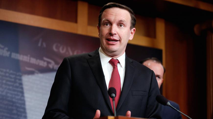 Senator Chris Murphy (D-CT) speaks after the senate voted on a resolution ending U.S. military support for the war in Yemen on Capitol Hill in Washington, U.S., December 13, 2018.      REUTERS/Joshua Roberts - RC1B1270FAB0