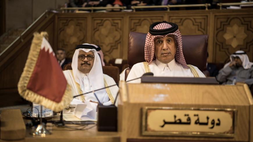 Qatar's Minister of State for Foreign Affairs Sultan bin Saad al-Muraikhi (R) attends a meeting of the Arab League Foreign Ministers in the Egyptian capital Cairo on March 6, 2019. (Photo by Khaled DESOUKI / AFP)        (Photo credit should read KHALED DESOUKI/AFP/Getty Images)