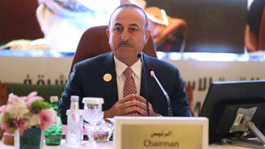 Foreign Minister of Turkey Mevlut Cavusoglu is seen during a preparatory meeting for the GCC, Arab and Islamic summits in Jeddah, Saudi Arabia, May 29, 2019.  REUTERS/Hamad I Mohammed - RC1E8318B600