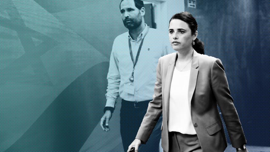 Israeli minister of Justice Ayelet Shaked (R) arrives ahead of the weekly cabinet meeting at the Prime Minister's office in Jerusalem September 12, 2018. Thomas Coex/Pool via Reuters - RC1589D288D0