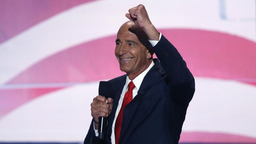 Colony Capital CEO Tom Barrack speaks at the Republican National Convention in Cleveland, Ohio, U.S. July 21, 2016. REUTERS/Mike Segar   - HT1EC7M04VDBL