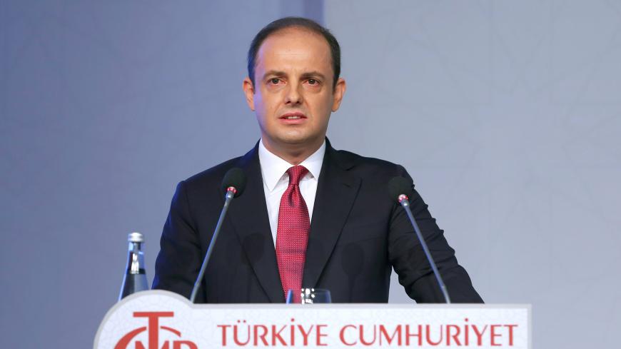 Turkey's central bank governor Murat Cetinkaya speaks during a news conference in Istanbul, Turkey, October 27, 2016. REUTERS/Murad Sezer - D1BEUJJAJKAD