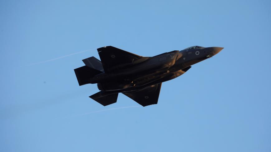 Israeli Air Force F-35 flies during an aerial demonstration at a graduation ceremony for Israeli air force pilots at the Hatzerim air base in southern Israel December 26, 2018. REUTERS/Amir Cohen - RC1B826A4350