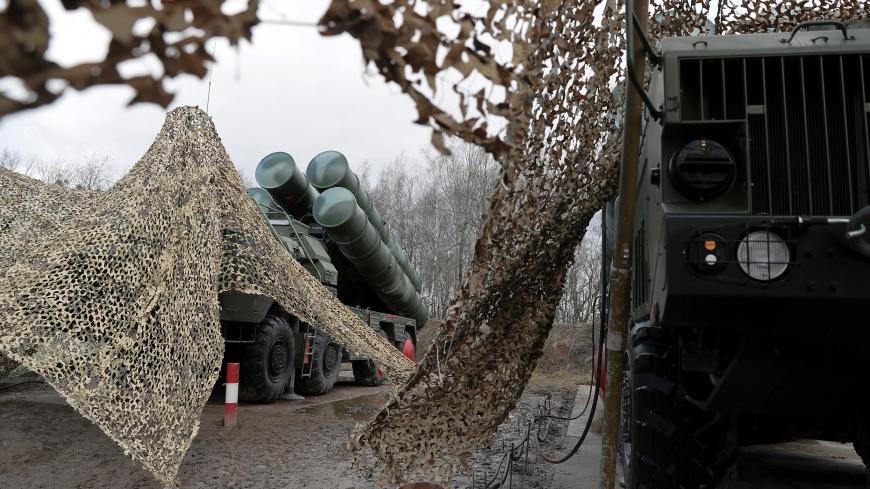 A view shows a new S-400 "Triumph" surface-to-air missile system after its deployment at a military base outside the town of Gvardeysk near Kaliningrad, Russia March 11, 2019. Picture taken March 11, 2019. REUTERS/Vitaly Nevar - RC179E3FA920