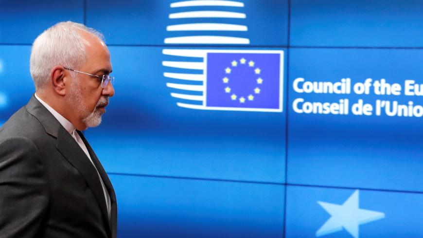 Iran's Foreign Minister Mohammad Javad Zarif arrives at the EU council in Brussels, Belgium May 15, 2018.  REUTERS/Yves Herman - RC1873ED5BB0