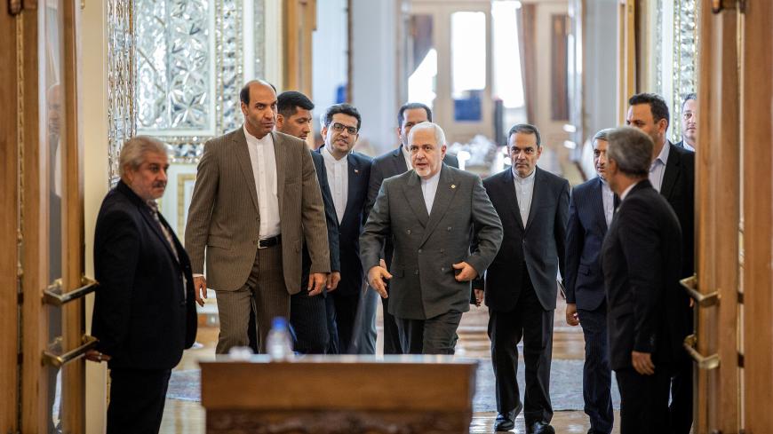 Iran's Foreign Minister Mohammad Javad Zarif arrives to attend a news conference in Tehran, Iran August 5, 2019. Nazanin Tabatabaee/WANA (West Asia News Agency) via REUTERS. ATTENTION EDITORS - THIS IMAGE HAS BEEN SUPPLIED BY A THIRD PARTY. - RC16176AD180