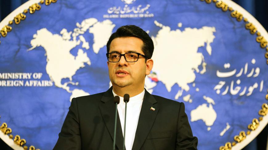 Abbas Mousavi, spokesman for Iran's Foreign Ministry, gives a press conference in the capital Tehran on May 28, 2019. (Photo by ATTA KENARE / AFP)        (Photo credit should read ATTA KENARE/AFP/Getty Images)