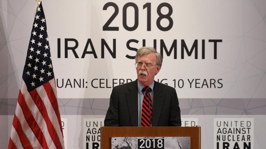 U.S. National Security Advisor John Bolton speaks during the United Against Nuclear Iran Summit on the sidelines of the United Nations General Assembly in New York City, U.S. September 25, 2018. REUTERS/Darren Ornitz - RC1B810D5E20