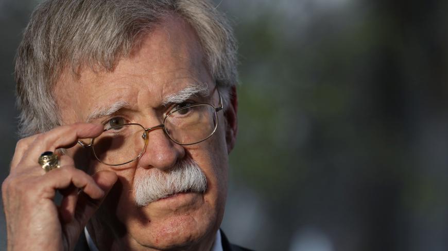 U.S. National Security Advisor John Bolton speaks during an interview at the White House in Washington, U.S., March 29, 2019. REUTERS/Brendan McDermid - RC15F217A710
