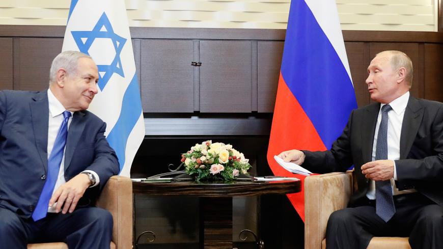 Russian President Vladimir Putin attends a meeting with Israeli Prime Minister Benjamin Netanyahu at the Bocharov Ruchei state residence in Sochi, Russia September 12, 2019. REUTERS/Shamil Zhumatov - RC1B149306D0