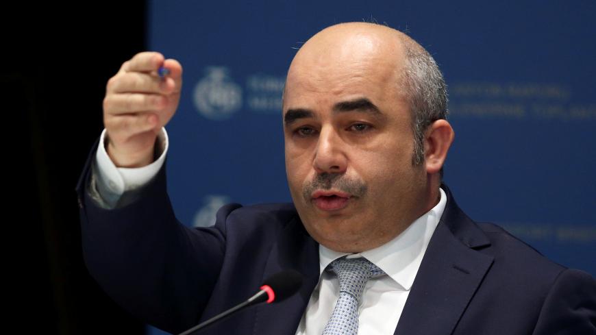 Turkey's central bank governor Murat Uysal speaks during a news conference in Ankara, Turkey, July 31, 2019. REUTERS/Alp Eren Kaya - RC1B44509C00