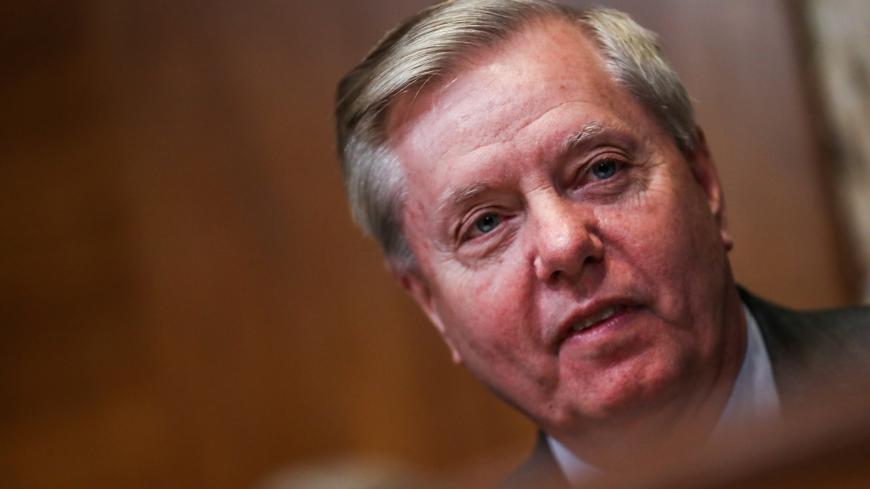 Chairman of the Senate Judiciary Committee Lindsey Graham (R-SC) speaks before a Senate Appropriations Subcommittee hearing on the proposed budget estimates and justification for FY2020 for the State Department†on Capitol Hill in Washington, U.S., April 9, 2019. REUTERS/Jeenah Moon - RC1FB942BD00