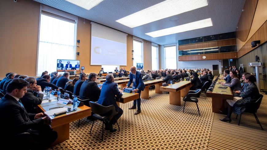 A general view during the meeting of the Syrian Constitutional Committee at the United Nations headquarters in Geneva, Switzerland October 31, 2019. Martial Trezzini/Pool via REUTERS - RC1A1AD4CDA0