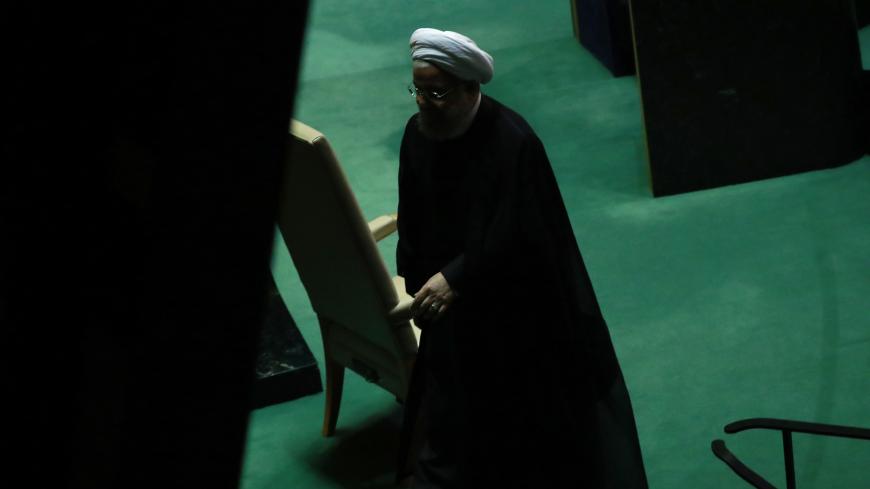 Iran's President Hassan Rouhani departs after addressing the 74th session of the United Nations General Assembly at U.N. headquarters in New York City, New York, U.S., September 25, 2019. REUTERS/Yana Paskova - HP1EF9P18T8GA