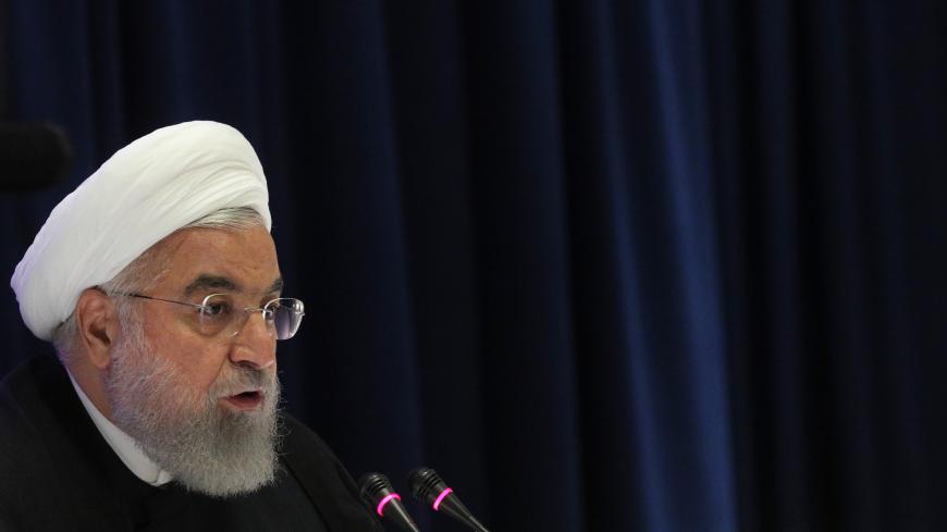 Iranian President Hassan Rouhani speaks at a news conference on the sidelines of the United Nations General Assembly in New York, U.S., September 26, 2019. REUTERS/Brendan Mcdermid - HP1EF9Q1DCLMP