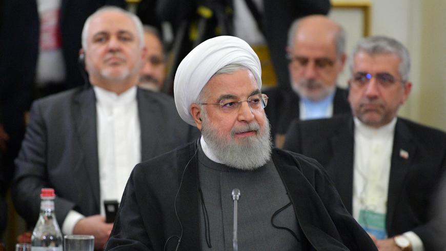 Iranian President Hassan Rouhani attends a meeting of†the†Supreme Eurasian Economic Council in Yerevan, Armenia October 1, 2019. Sputnik/Alexei Druzhinin/Kremlin via REUTERS ATTENTION EDITORS - THIS IMAGE WAS PROVIDED BY A THIRD PARTY. - RC1BE1385900