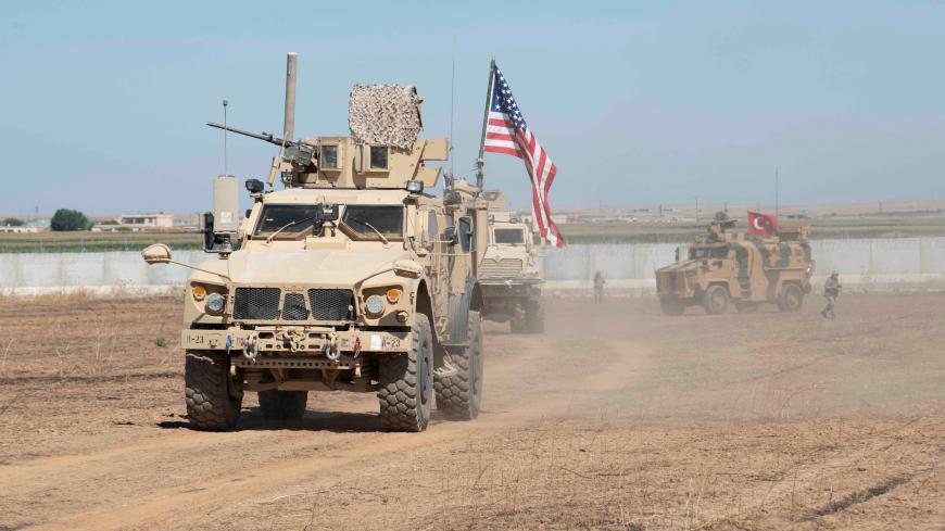 U.S. and Turkish military forces conduct a joint ground patrol inside the security mechanism area in northeast, Syria, September 8, 2019. Picture taken September 8, 2019.  U.S. Army/Spc. Alec Dionne/Handout via REUTERS. THIS IMAGE HAS BEEN SUPPLIED BY A THIRD PARTY.     TPX IMAGES OF THE DAY - RC1A2BD04270