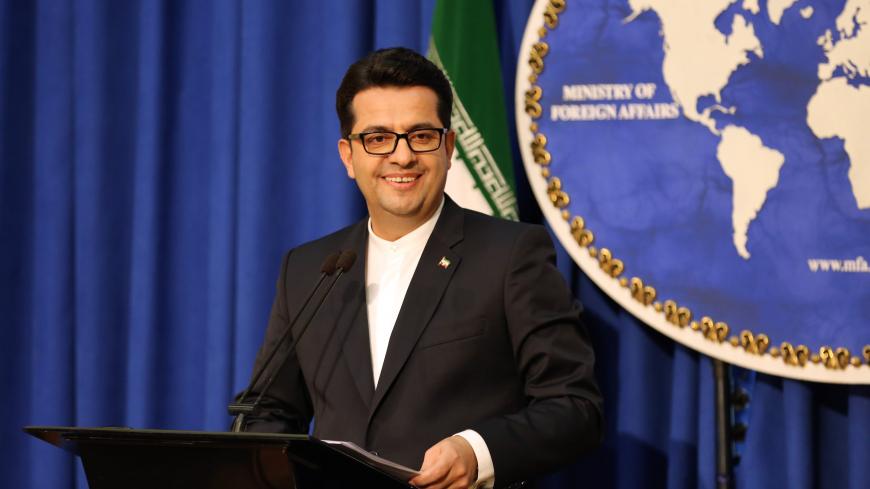 Abbas Mousavi, spokesman for Iran's Foreign Ministry, gives a press conference in the capital Tehran on May 28, 2019. (Photo by ATTA KENARE / AFP)        (Photo credit should read ATTA KENARE/AFP via Getty Images)