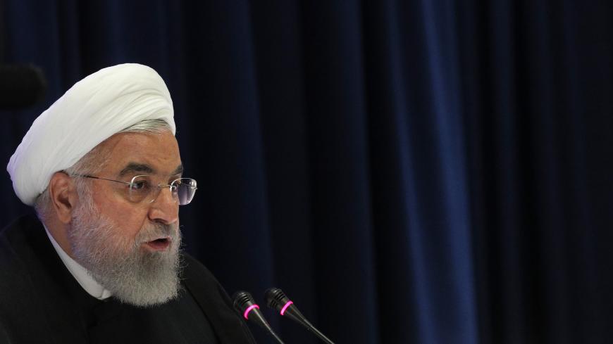 Iranian President Hassan Rouhani speaks at a news conference on the sidelines of the United Nations General Assembly in New York, U.S., September 26, 2019. REUTERS/Brendan Mcdermid - HP1EF9Q1DCLMP