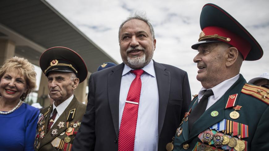 JERUSALEM, ISRAEL - MAY 08: israeli minister of defense Avigdor Liberman greeting the Veterans of the Red army celebrating and comemorating victory over Nazi Germany 73 yeras ago at the Isreali Parlament (The Knesset) on May 8, 2018 in Jerusalem, Israel. Total numbers of deaths during World War II vary but the Soviet Union bore an incredible brunt of casualties during WWII. An estimated 16,825,000 people died in the war, over 15% of its population, many of them were jewish soldiers and Partisan fighters. In
