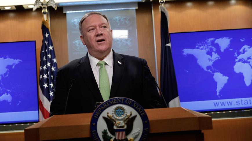 U.S. Secretary of State Mike Pompeo makes a statement to the press at the State Department in Washington, U.S., December 11, 2019. REUTERS/Yuri Gripas - RC22TD9VK2L0
