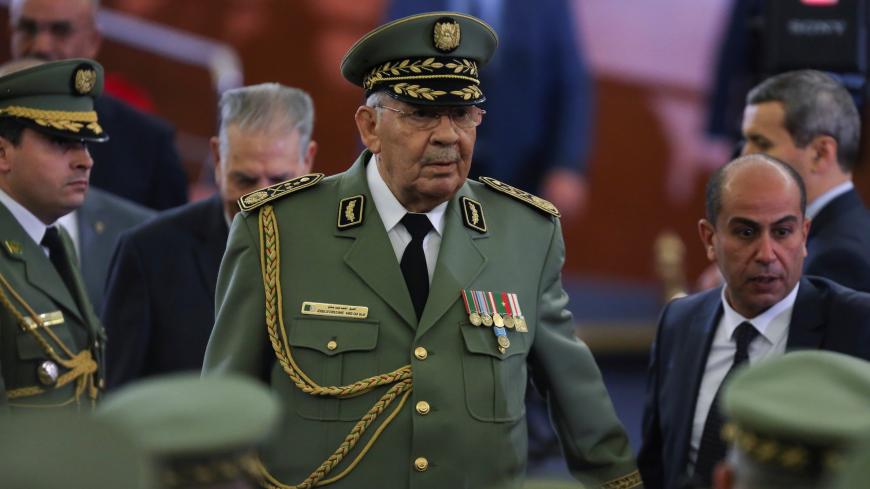 Algerian army's Chief of Staff, Lieutenant General Ahmed Gaid Salah attends newly elected Algerian President Abdelmadjid Tebboune's swearing-in ceremony in Algiers, Algeria December 19, 2019. REUTERS/Ramzi Boudina - RC2DYD9KN4W8