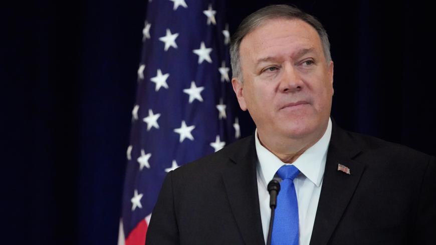 U.S. Secretary of State Mike Pompeo delivers remarks on human rights in Iran at the State Department in Washington, U.S., December 19, 2019. REUTERS/Erin Scott - RC2GYD9O9ZC9