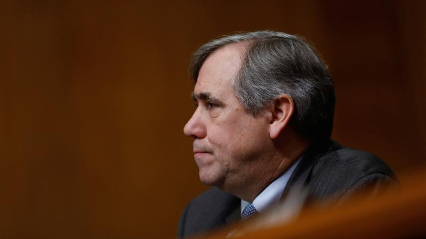 U.S. Sen. Jeff Merkley (D-OR) speaks during a U.S. Senate Committee on Environment and Public Works meeting on Capitol Hill in Washington, U.S. February 7, 2018. REUTERS/Eric Thayer - RC1FD9326580