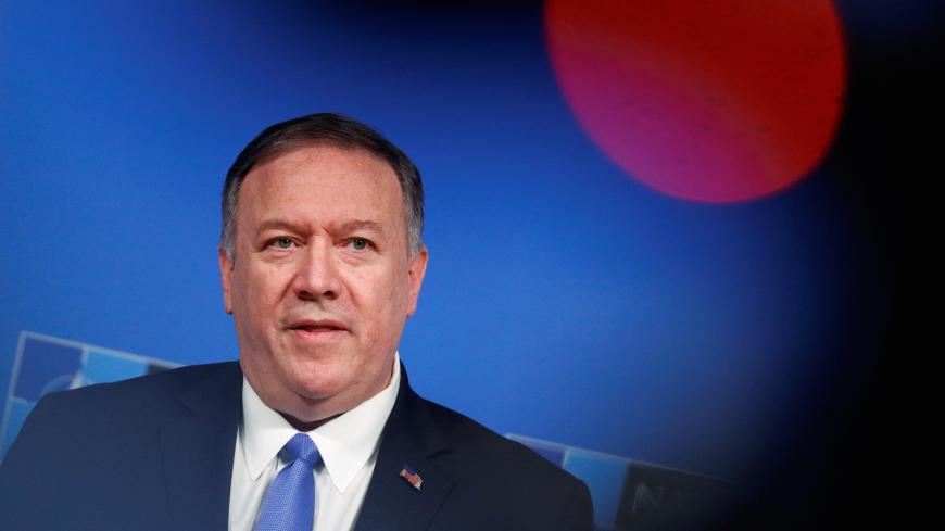 U.S. Secretary of State Mike Pompeo holds a news conference at the Alliance headquarters in Brussels, Belgium November 20, 2019. REUTERS/Francois Lenoir - RC26FD9RQLKO