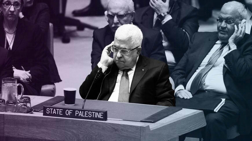 NEW YORK, NEW YORK - FEBRUARY 11: Palestinian President Mahmoud Abbas listens at the United Nations (UN) Security Council in New York on February 11, 2020 in New York City. Abbas used the world body to denounce the US peace plan between Israel and Palestine. Donald Trump's proposal for Israeli-Palestinian peace, which was released on January 28, has been met with  universal Palestinian opposition. (Photo by Spencer Platt/Getty Images)