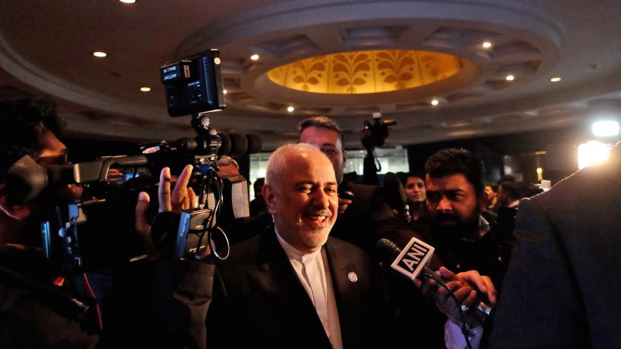 Iran's Foreign Minister Javad Zarif speaks with the media on the sidelines of a security conference in New Delhi, India, January 15, 2020. REUTERS/Alasdair Pal - RC29GE9EYNMU