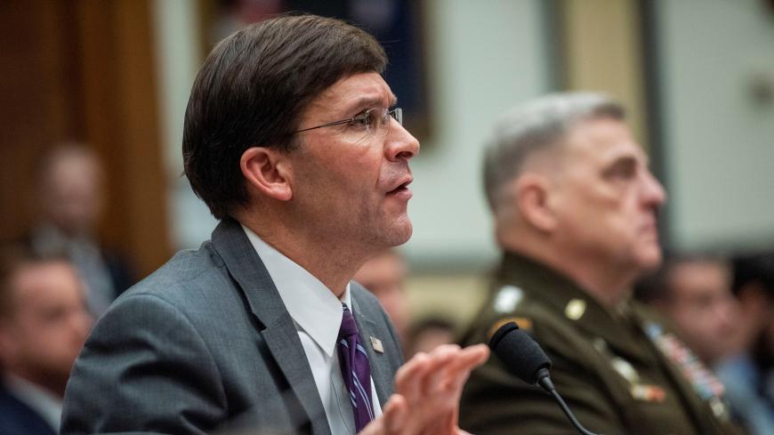 U.S. House Armed Services Committee receives testimony from Defense Secretary Mark Esper and Chairman of Joint Chiefs of Staff Gen. Mark Milley on Pentagon's fiscal year 2021 budget request in Washington, U.S., February 26, 2020. REUTERS/Amanda Voisard. - RC2H8F921049