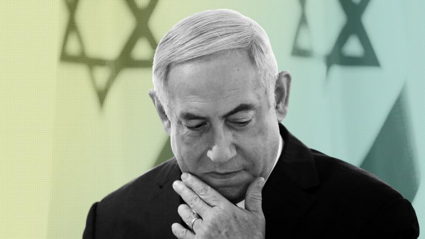 Israeli Prime Minister Benjamin Netanyahu gestures during a weekly cabinet meeting in the Jordan Valley, in the Israeli-occupied West Bank September 15, 2019. REUTERS/Amir Cohen - RC18033BD0C0