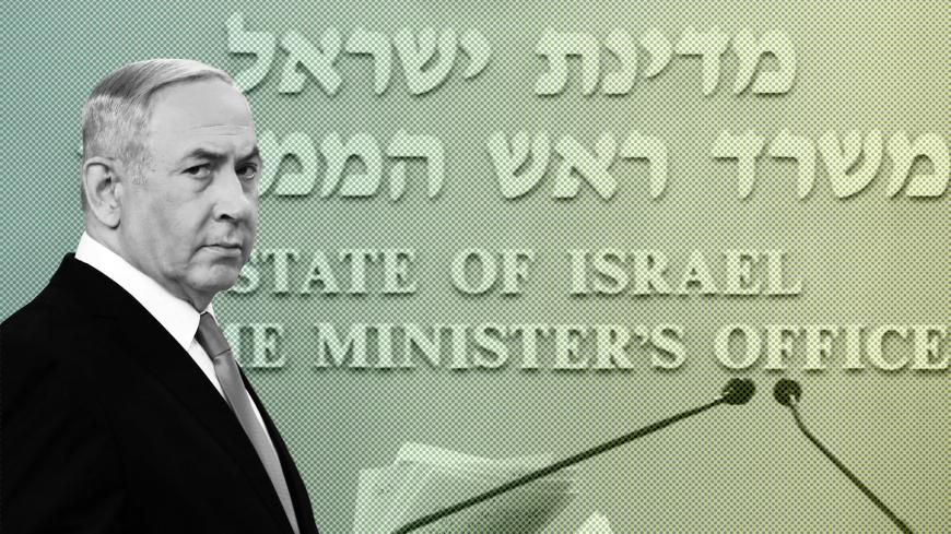 Israeli Prime Minister Benjamin Netanyahu arrives for a speech at his Jerusalem office, regarding the new measures that will be taken to fight the coronavirus, March 14, 2020. Gali Tibbon/Pool via REUTERS - RC2XJF9GHE1C