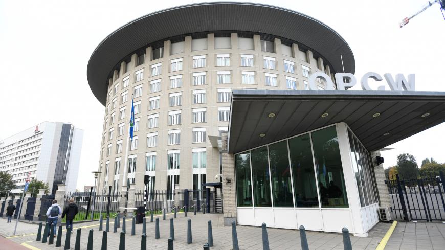 The building of the Organization for the Prohibition of Chemical Weapons (OPCW) is pictured in The Hague, Netherlands, October 4, 2018. REUTERS/Piroschka van de Wouw - RC122CAC18C0