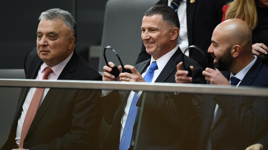 Yuli Edelstein, speaker of the Israeli Knesset, attends a plenum session at the lower house of parliament, Bundestag, in Berlin, Germany, February 12, 2020.  REUTERS/Annegret Hilse - RC20ZE9C9HN6