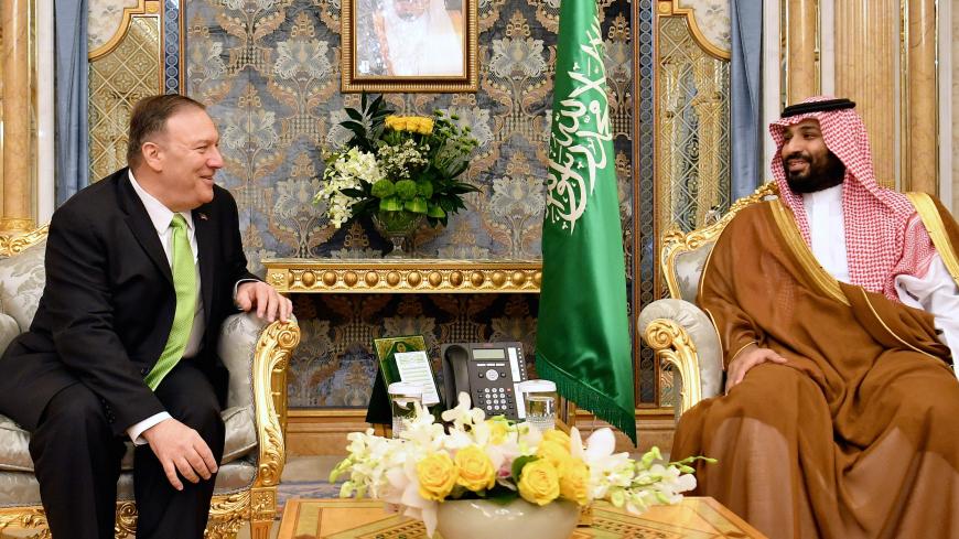 U.S. Secretary of State Mike Pompeo takes part in a meeting with Saudi Arabia's Crown Prince Mohammed bin Salman in Jeddah, Saudi Arabia, September 18, 2019. Mandel Ngan/Pool via REUTERS - RC114A0F4CE0