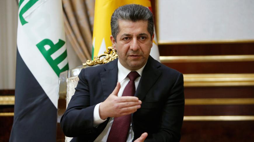 Masrour Barzani, incoming Prime Minister of Kurdistan region speaks during an interview with Reuters in Erbil, Iraq July 9, 2019. Picture taken July 9, 2019. REUTERS/Azad Lashkari - RC18551D4450