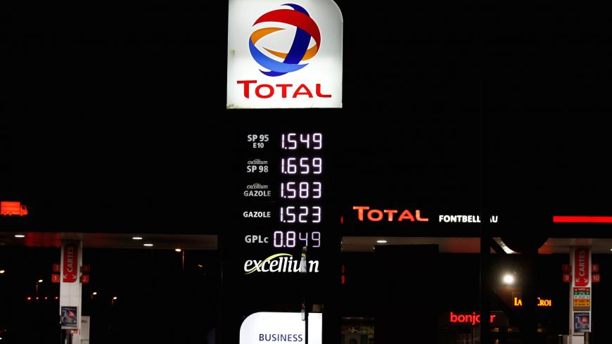 Fuel prices are displayed at petrol station of French oil giant Total in Bordeaux, France, September 17, 2019. Picture taken September 17, 2019. REUTERS/Regis Duvignau - RC1E43667350