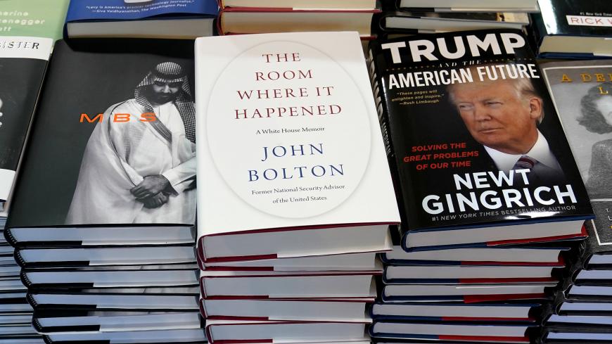 Copies of John Bolton's book 'The Room Where It Happened' are pictured on display at a Barnes and Noble bookstore in the Manhattan borough of New York City, New York, U.S., June 23, 2020. REUTERS/Carlo Allegri - RC24FH9EPVTE